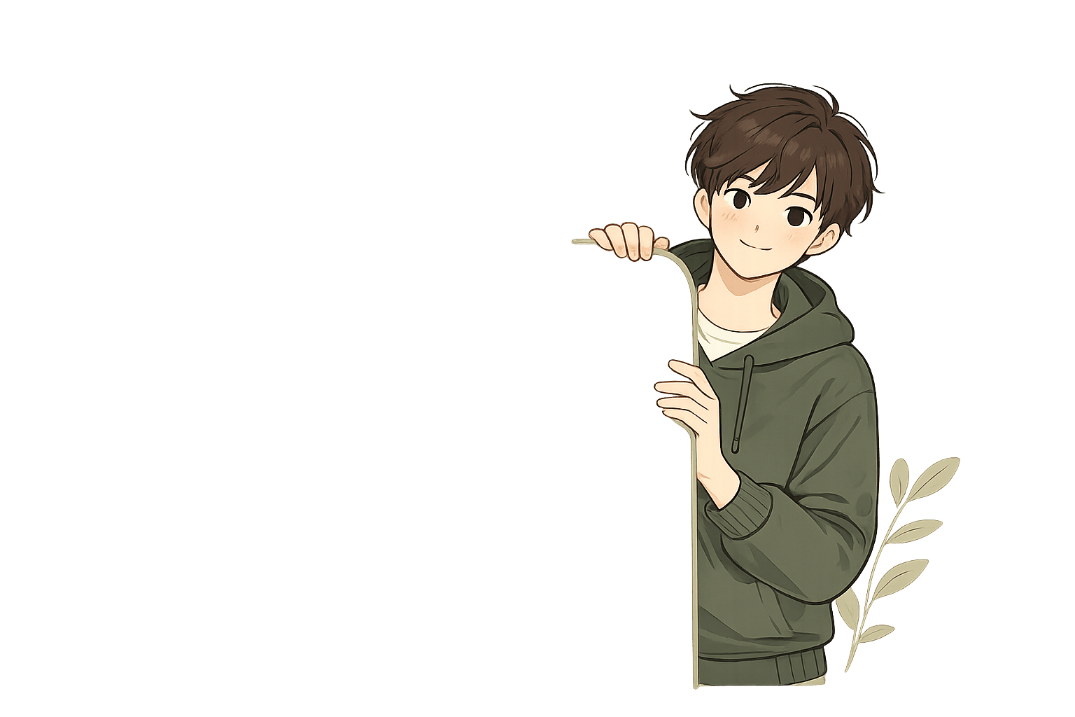 Learning boy illustration